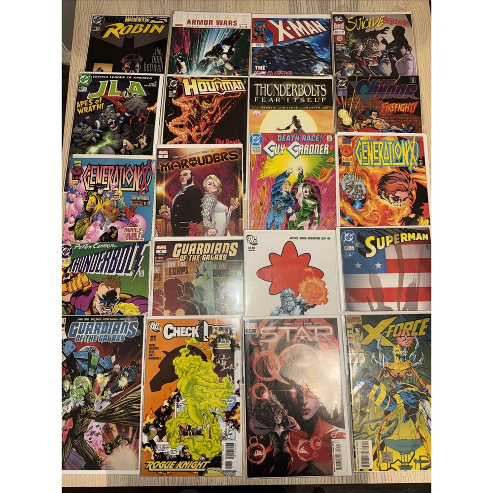 Vintage Comic Book Lot of 20 - Marvel & DC Comics - X-Men JLA Guardians Star